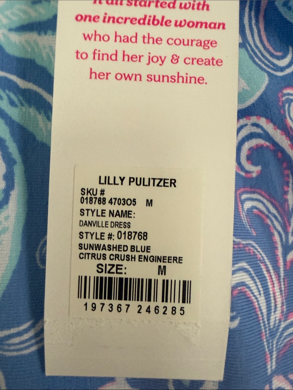 Lilly Pulitzer Blue Pineapple & Floral Sleeveless Danville Dress - Picture 4 of 4